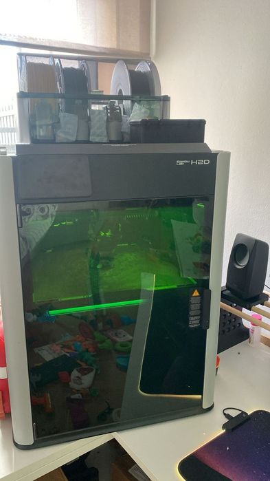 Bambu lab H2D corte a laser 10w