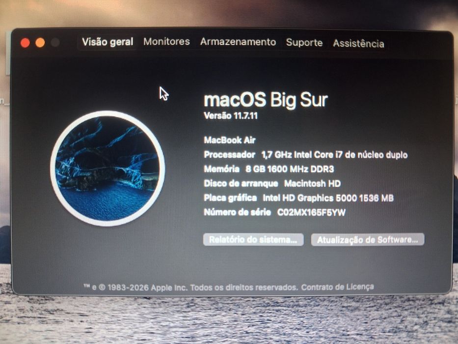 Macbook Air I7 11,6 "