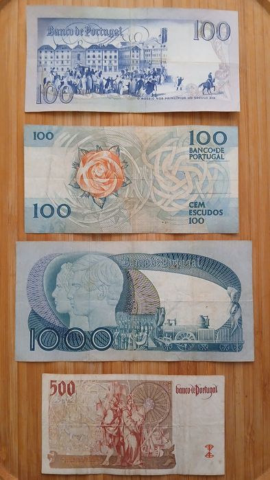 Notas Antigas de Escudo - Lote