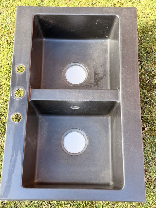 Zlew granitowy czarny