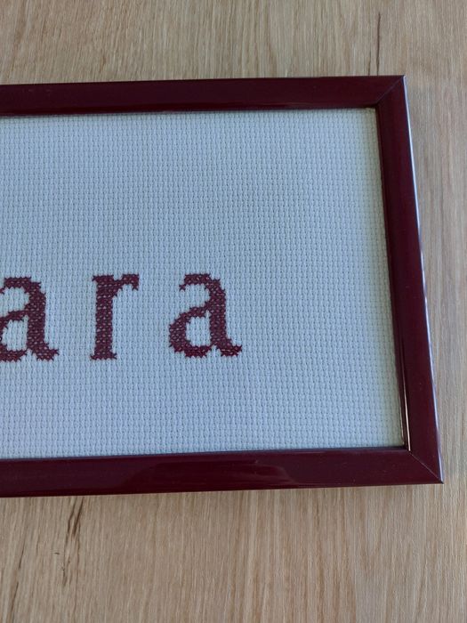Quadro bordado a ponto de cruz