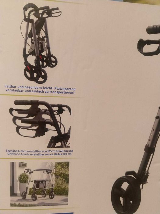 NOWY Rollator Wózek Chodzik Hamulce Regulowany Krzesełko Torba