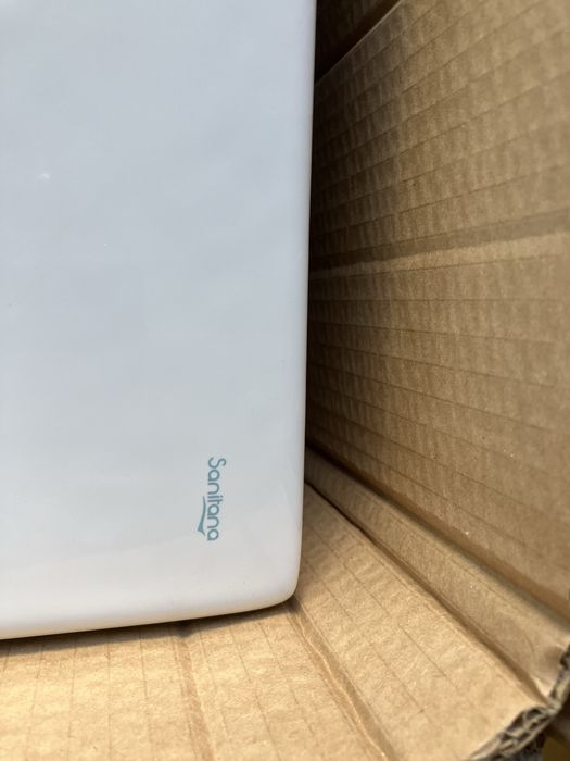 Lavatorio Sanitana Albus 60 , de pousar, com furo de torneira e esgoto