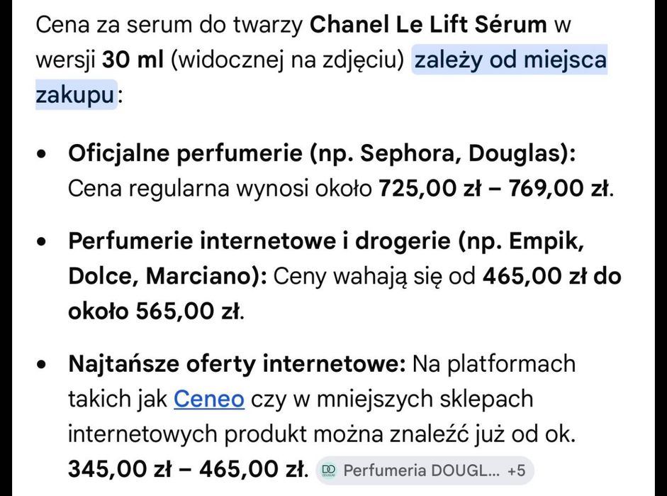 CHANEL serum ujędrniające do twarzy 30 ml nowe zafoliowane oryginalne
