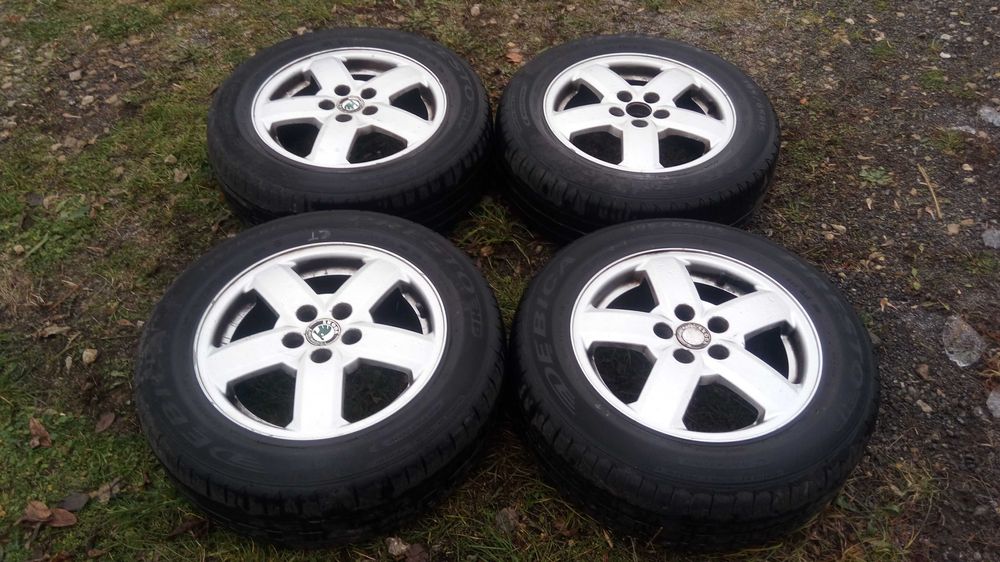 Skoda Koła Aluminiowe 15" 6Jx15 ET38 opony letnie 195/65