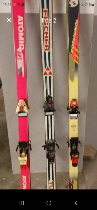 3 Pares de Skys com bastões