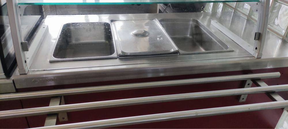 Bancada Self-service Banho-Maria e Vitrine refrigerad