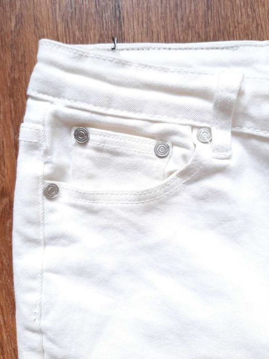 Джинсы белые стрейчевые скинни  boohoo man skinny w32" - w30" , m , s