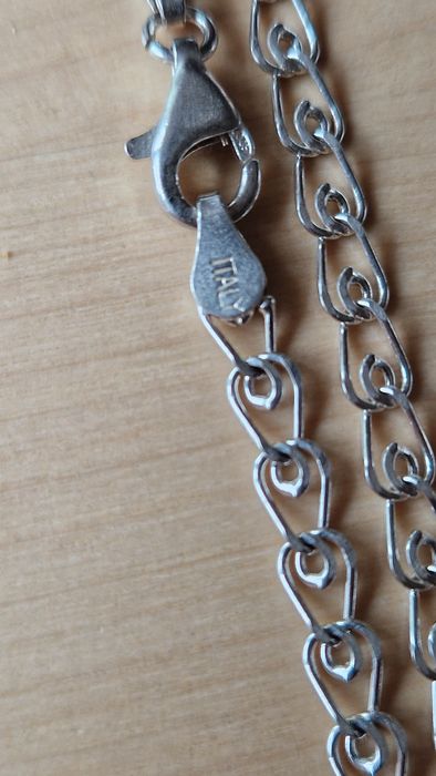 Srebrny łańcuszek długość 45 cm, ok. 7 g