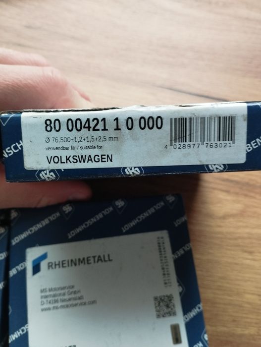 Поршневі кільця, VAG, KOLBENSCHMIDT