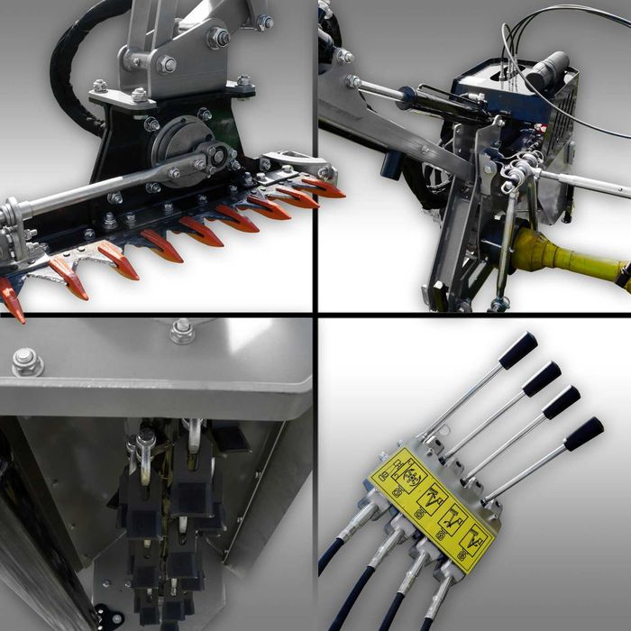 Limpa bermas e aparador de sebes para acoplar ao trator