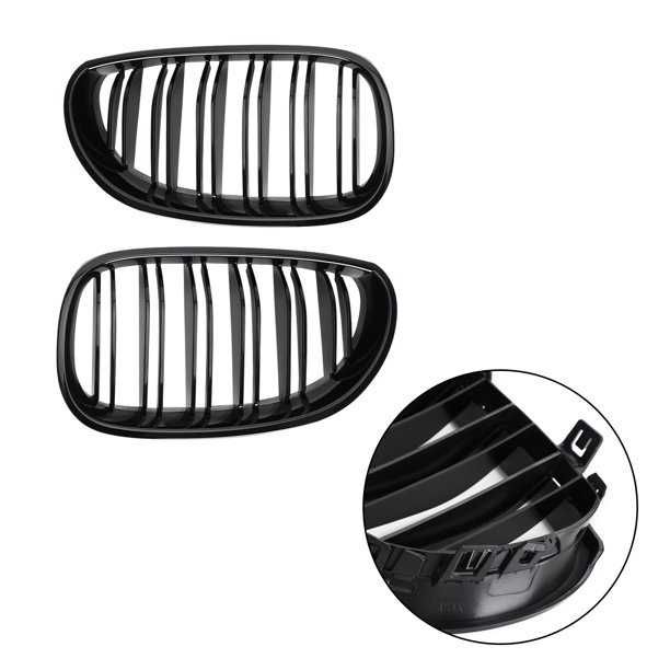 Grelhas preto piano dupla barra para BMW série 5 E60 E61