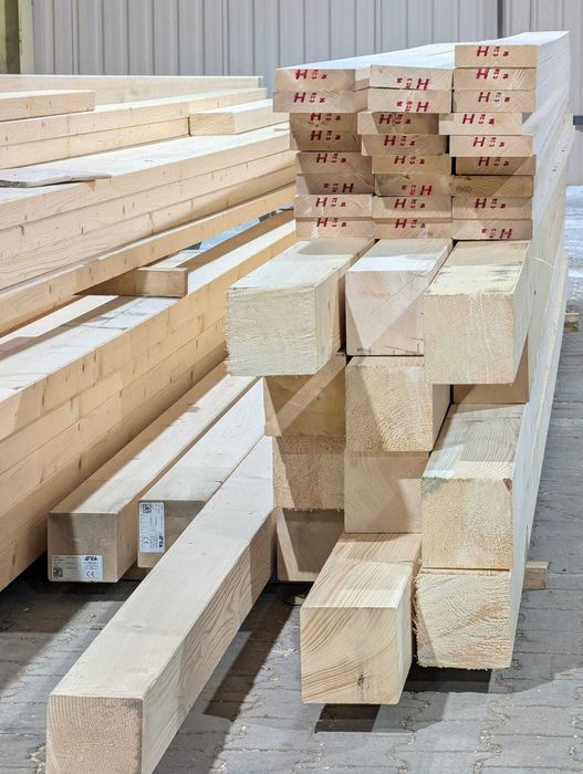 Drewno konstrukcyjne C24, KVH BSH strugane heblowane kantówka sucha