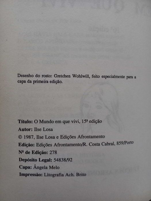 Livro O Mundo em que Vivi