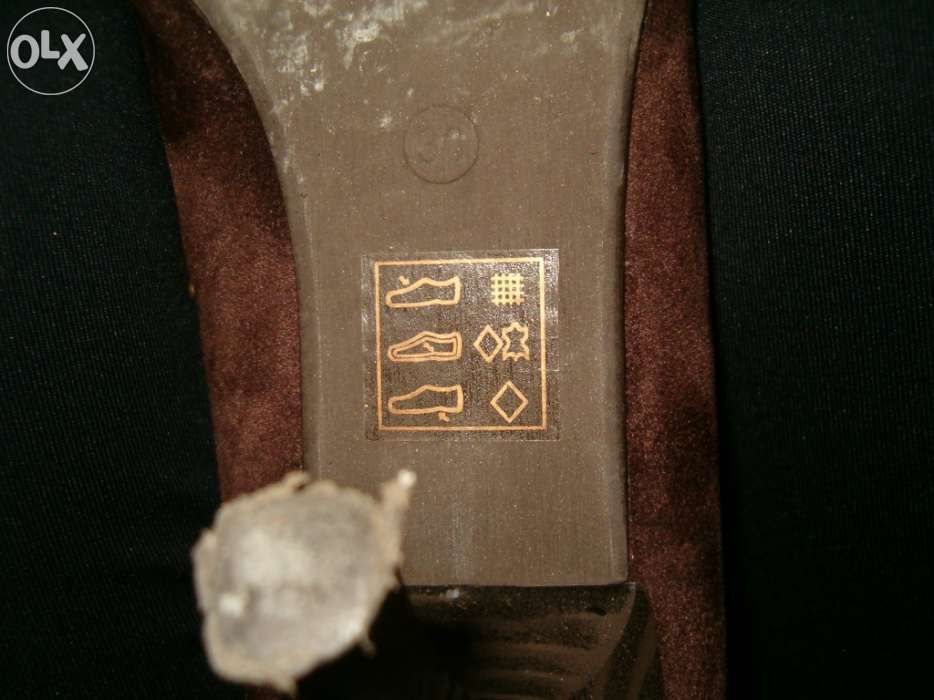 Sapatos castanhos "stilettos" nobuck - 36