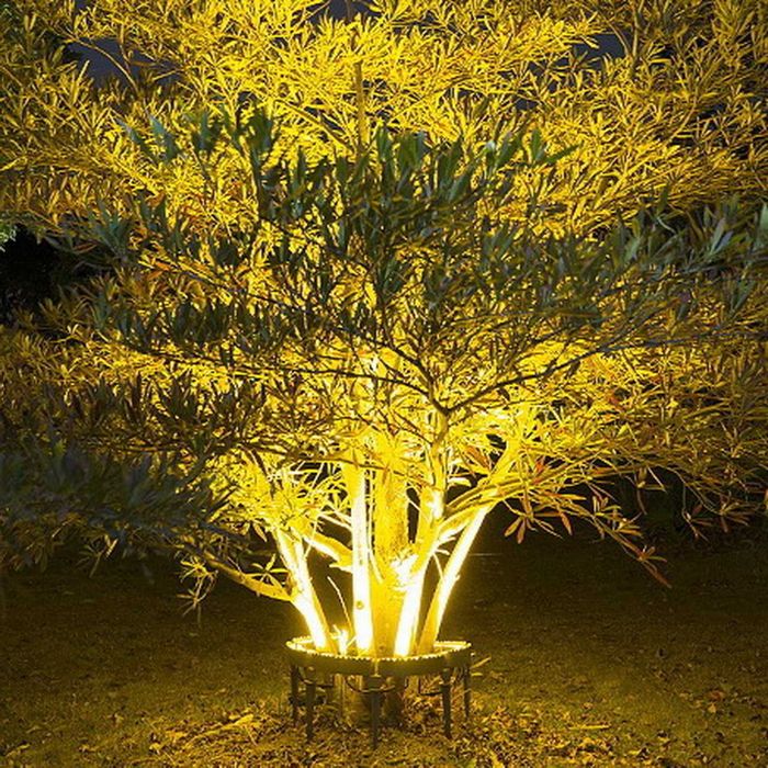 Комплект LED-світильників для підсвічування дерев 6 штук × 12W + блок живлення 24V 150W
