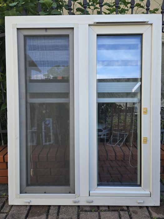 Okno okna Schuco PVC PCW 115,5x142,5  BIAŁE + moskitiera żaluzje nawiewnik