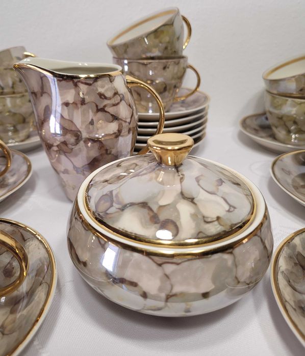 Stary porcelanowy serwis kawowy ZPS Karolina .W Potacki