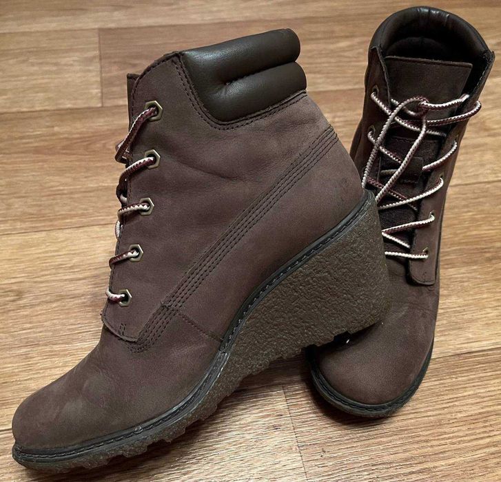 Ботинки на платформе женские,танкетка,сникерсы, Тимберлэнд, Timberland