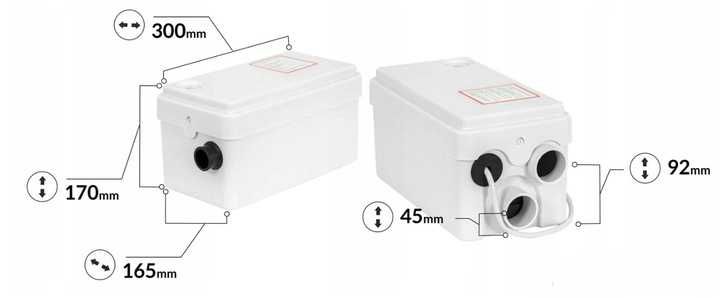 Pompa do WC Przepompownia Wody AQUASAN MINI IBO 250W