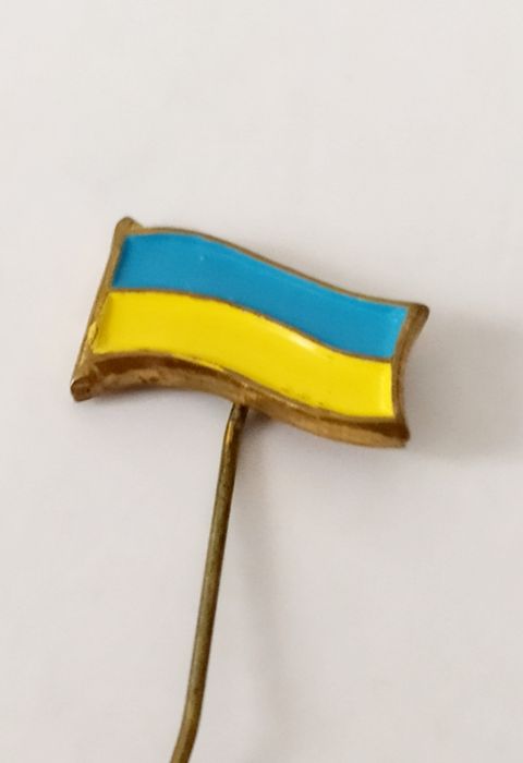 Патриотический значок флажок Украины прапор України Тризуб патріотична