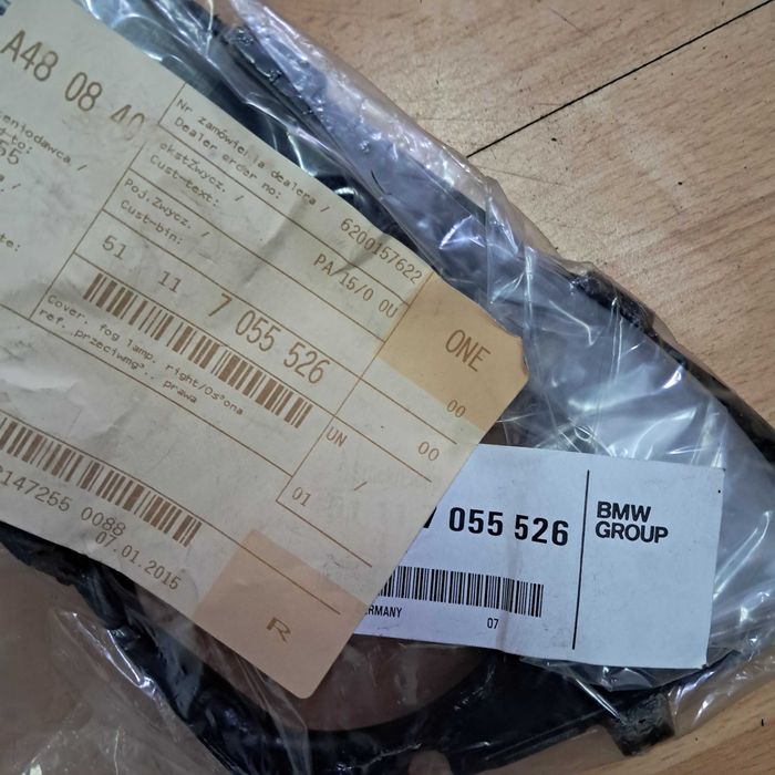 Kratka ramka halogenu prawa BMW e63 e64 nowa oryginalna