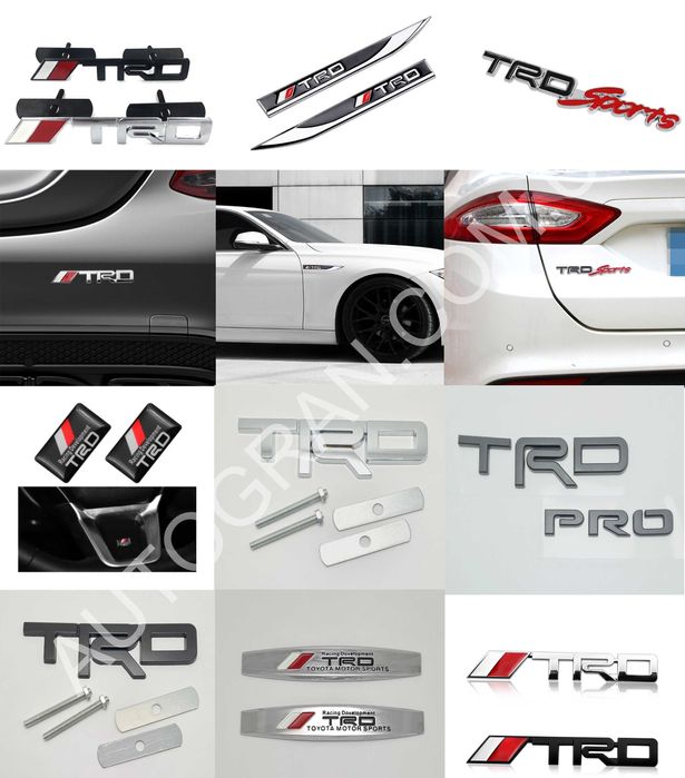 Эмблемы TRD решетки и кузова Toyota Auris Corolla Camry Avensis Rav4