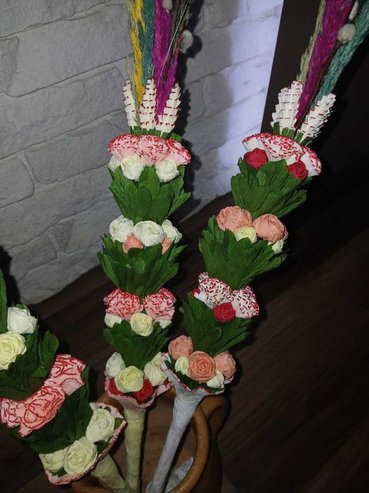 Palma wielkanocna 55 cm, rękodzieło