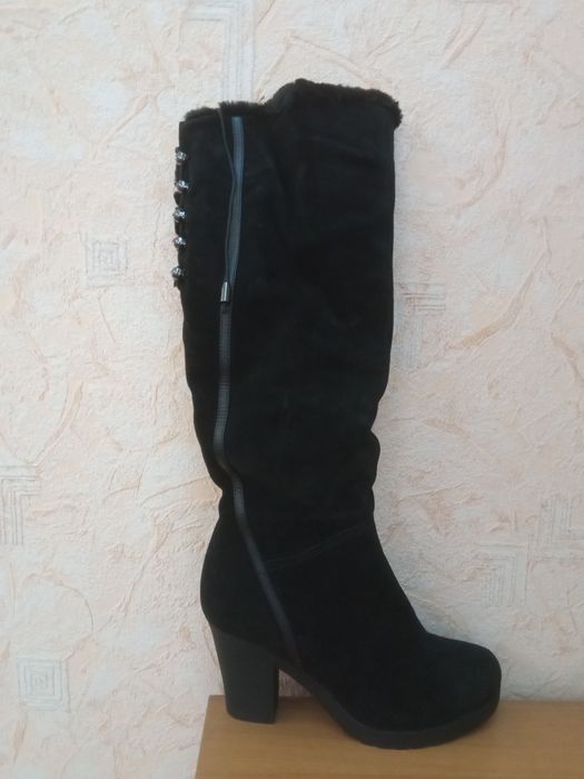 Сапоги женск., замшевые,зимние