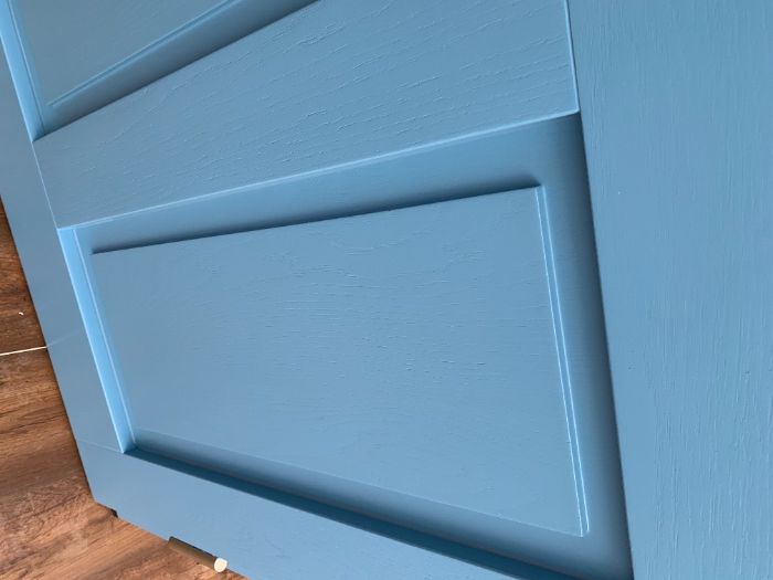 Drzwi Zewnętrzne Drewniane Angielskie  niebieskie 9 czyste powietrze