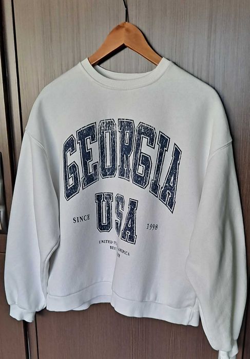 biała bluza Bershka r.S/36