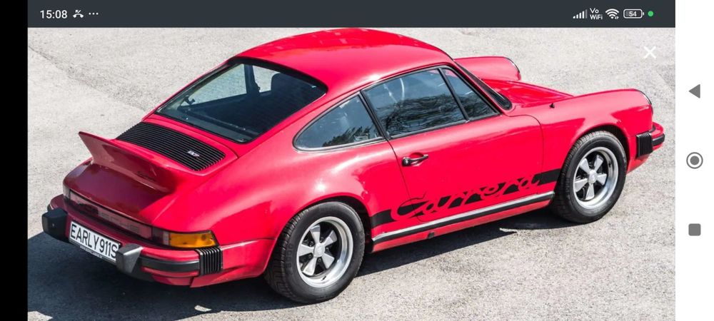 Porsche 911 G szyba boczna prawa