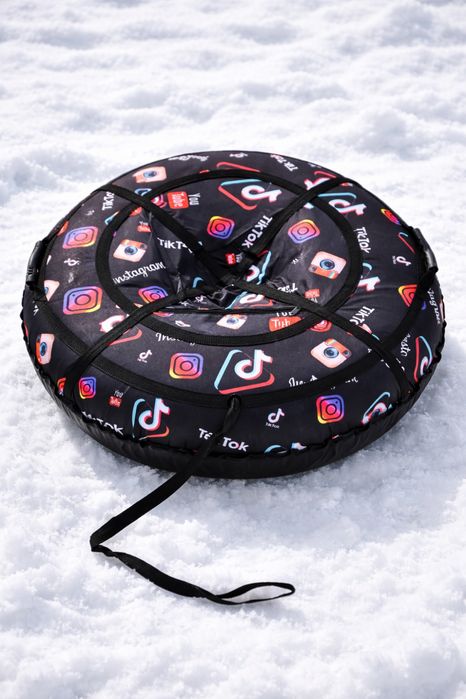 Тюбінг ватрушка для катання 100 120 см З камерою або без Зимові санки