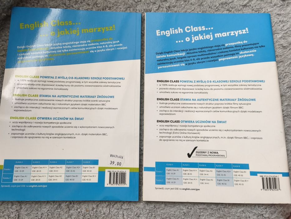 English Class A1+ nowe