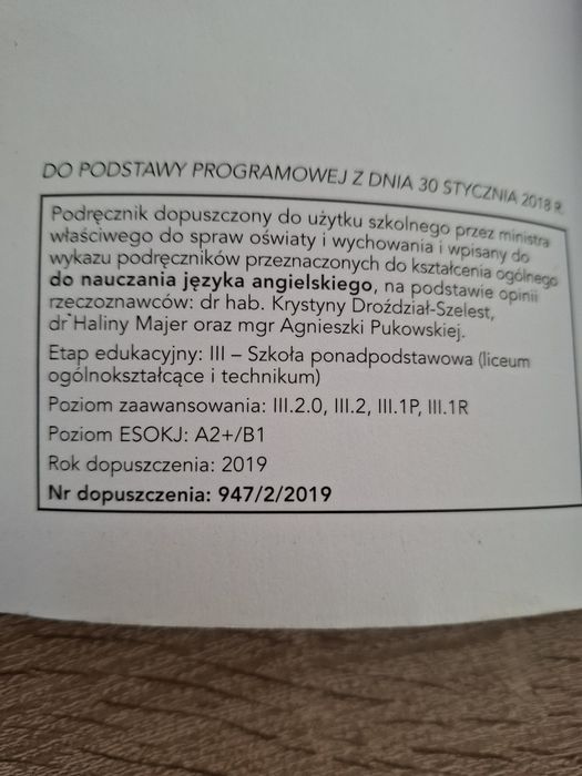 Podręcznik J. Angielski kl I