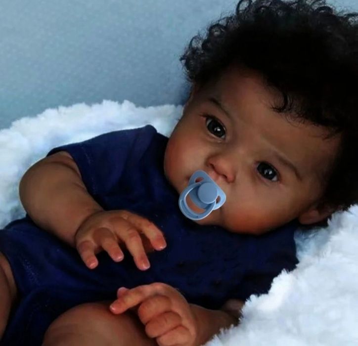 Afrykańskie niemowlę lalka laleczka dzidziuś typ Reborn