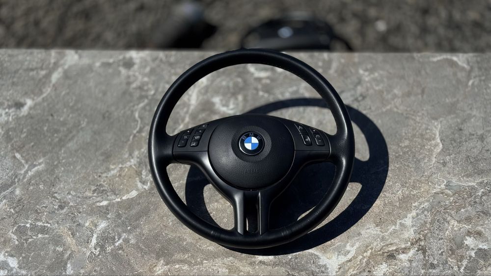 Мультируль БМВ Е39 Е46 Е53 Руль бмв е46 е39 е53 Баранка Кермо BMW Спорт руль 3 спиці мульти кермо Бмв е39 е46 М-Руль трьохспицевий