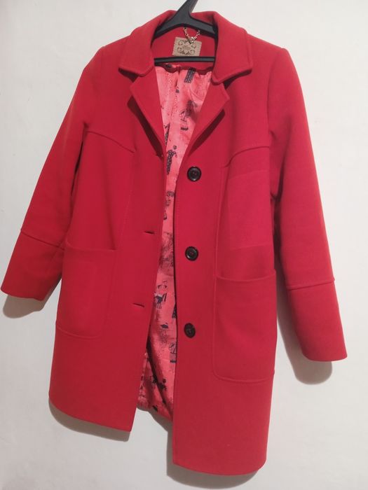 Пальто червоне вовна