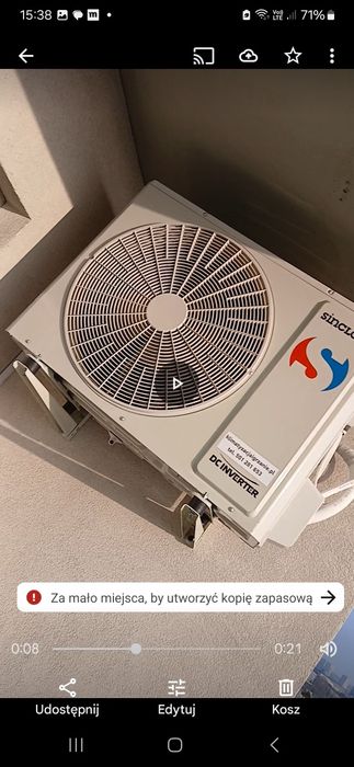 klimatyzator Sinclair 3,5kw grzeje do -20 WiFi Klimatyzacja montaż