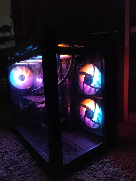 PC Gaming - RTX 2060 SUPER, i5 11400f, 16GB DDR4, H510M-E, Water Cooler + 6 Fans Static RGB, Gabinete Torre Aquarium