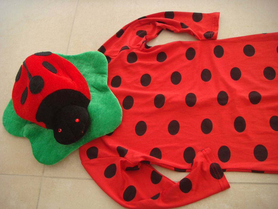 strój przebranie biedronka roz. 122