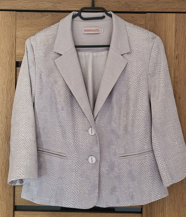 Garsonka wizytowa sukienka żakiet z sukienką 42 44 komunia ślub