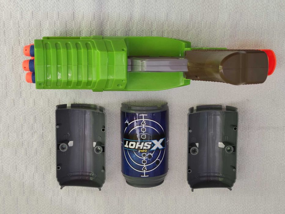 Скорострільний бластер Zuru X-Shot Rapid Fire Nerf + банки-мішені+кулі