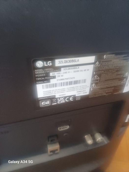 Tv lg 32 pol ,semi nova c controle.