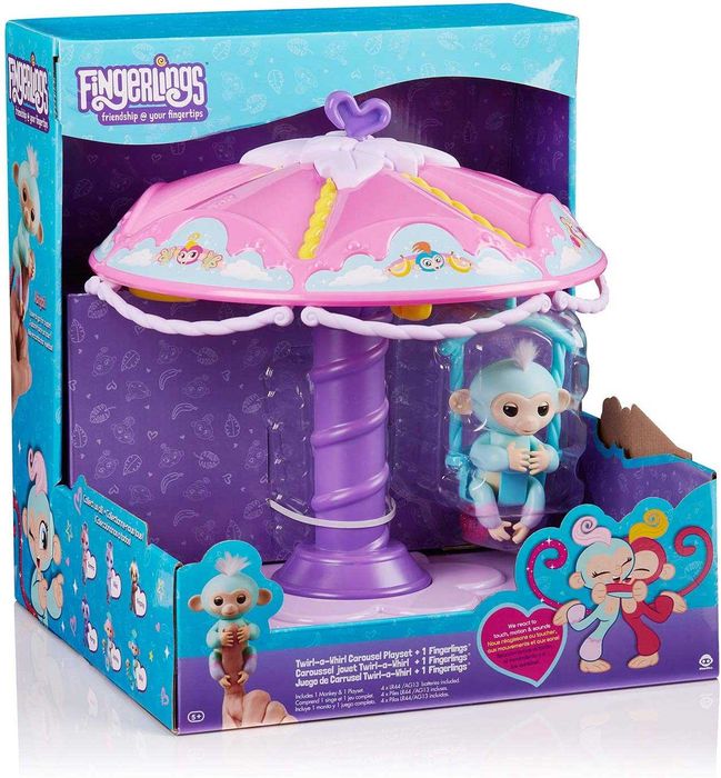Карусель з інтерактивною мавпочкою Абігель WowWee Fingerling Playset