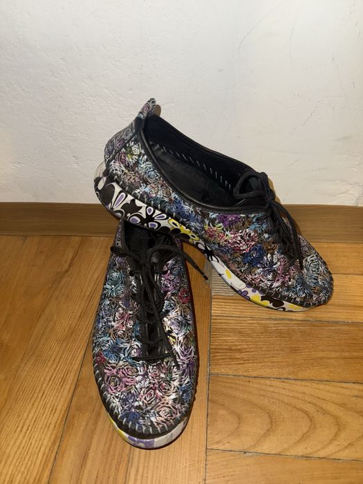 Kolorowe trampki ze skóry naturalnej