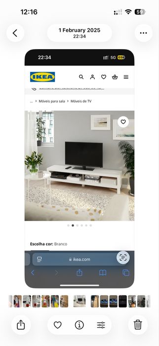 Estante de móvel de TV 65 polegadas