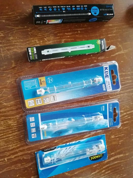 Halogen Lamps, Network Cable, and Router Adapter