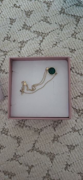 Branzoletka kamieniem malachit