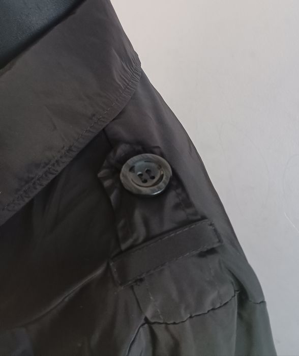 Płaszcz dwurzędowy trencz czarny rozmiar XL